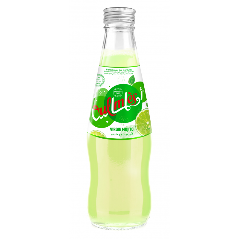 Oulmès Bulles Fruitées Mojito verre pack 12x25cl